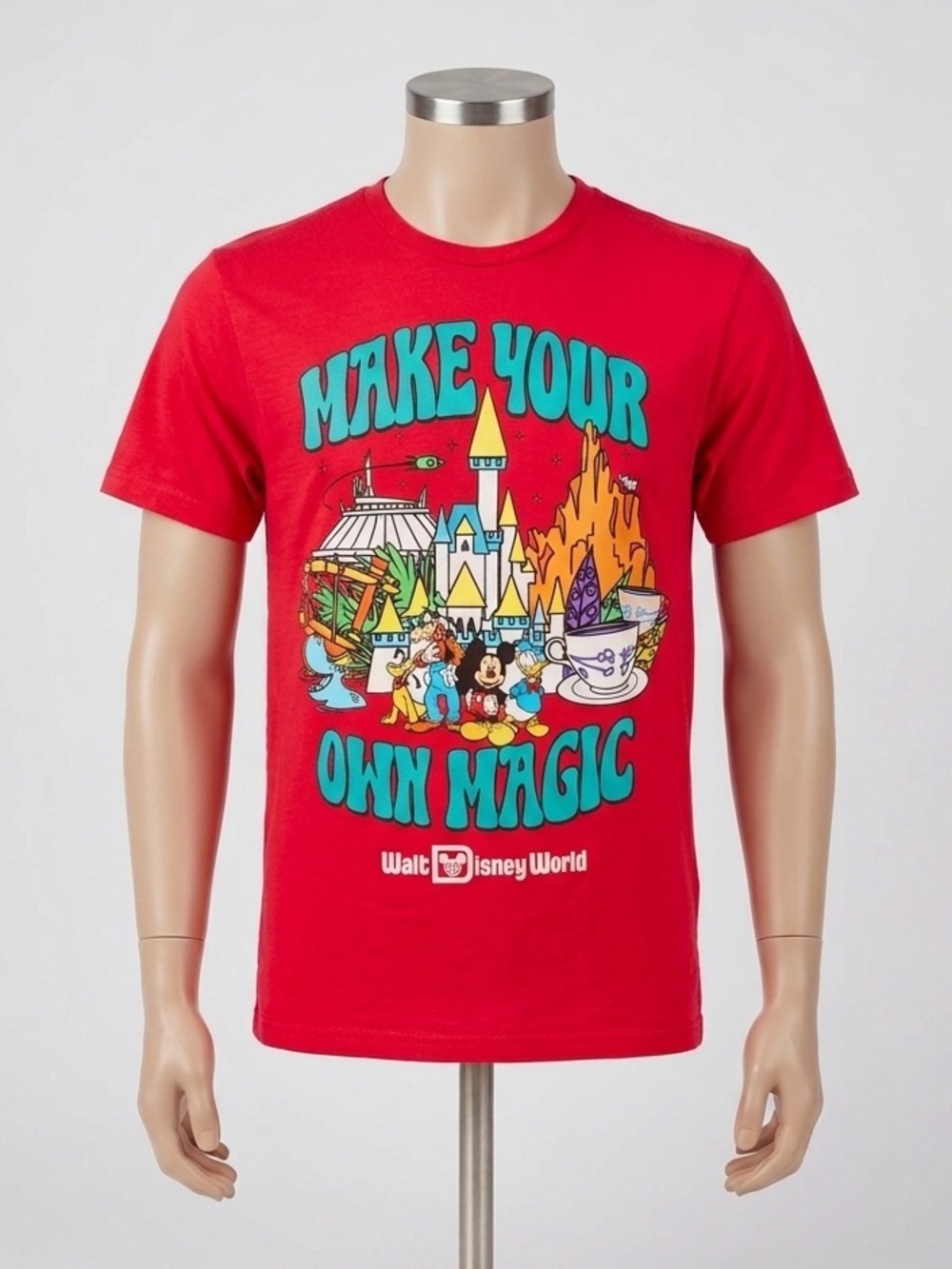 Walt Disney World "Make Your Own Magic" Red Graphic T-Shirt - Size XL